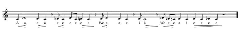 If one had a home - music notation